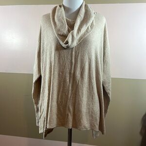 Status by Chenault Oatmeal Cowl Neck Sweater Size small